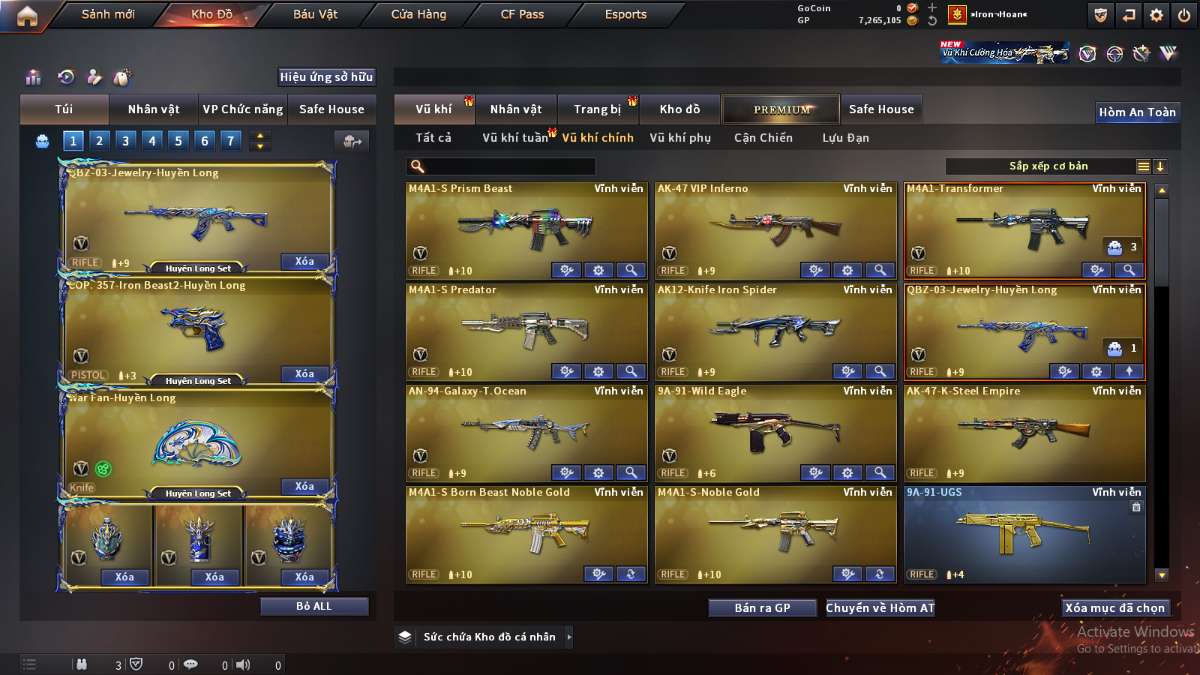 shop acc cf uy tin gia re
